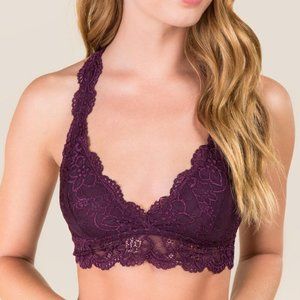 Francesca's Purple Lace Bralette, Size Medium
